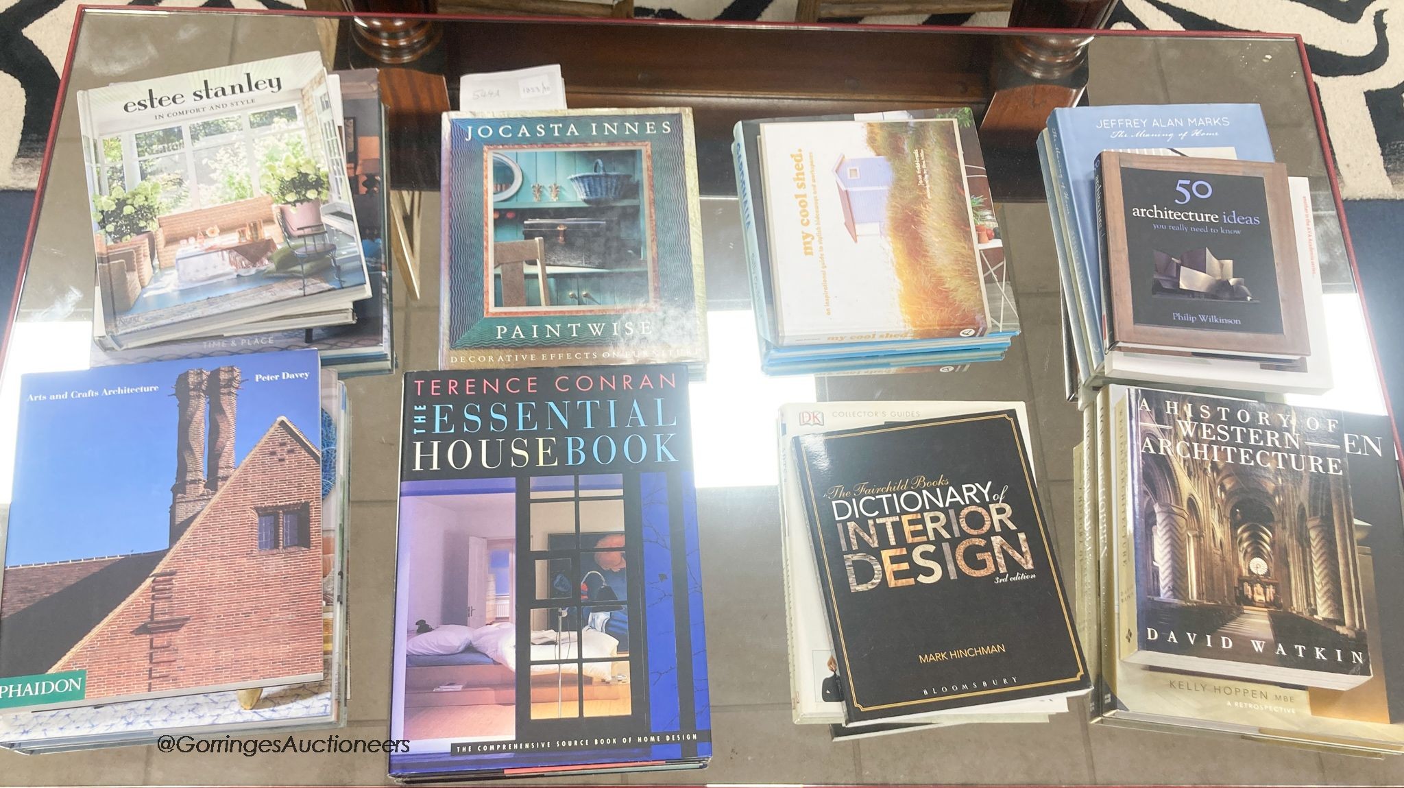 Assorted interior design books